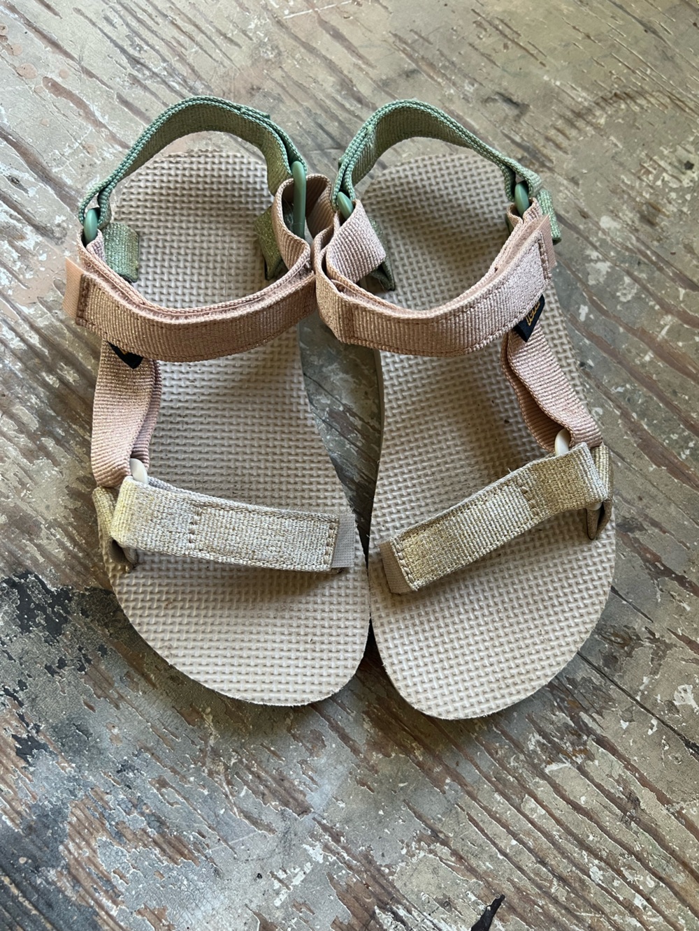 Teva Kids Neutral Sparkly Strap Sandals